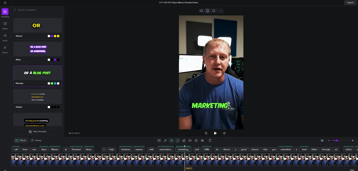 Captions.ai Video Captioning Tool
