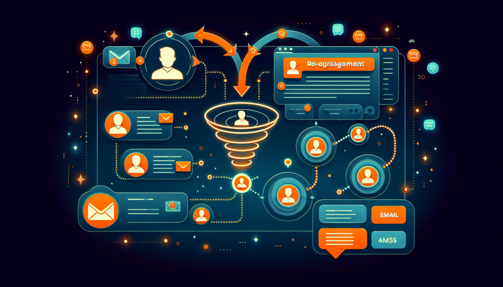 CRM re-engagement campaign workflow showing win-back strategy for lost customers