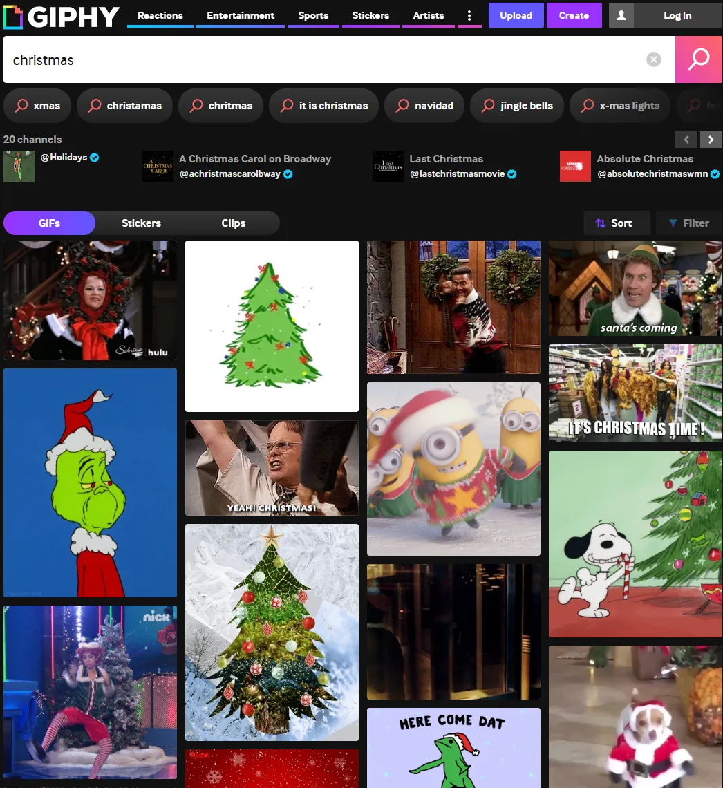 Giphy GIF Creation and Library