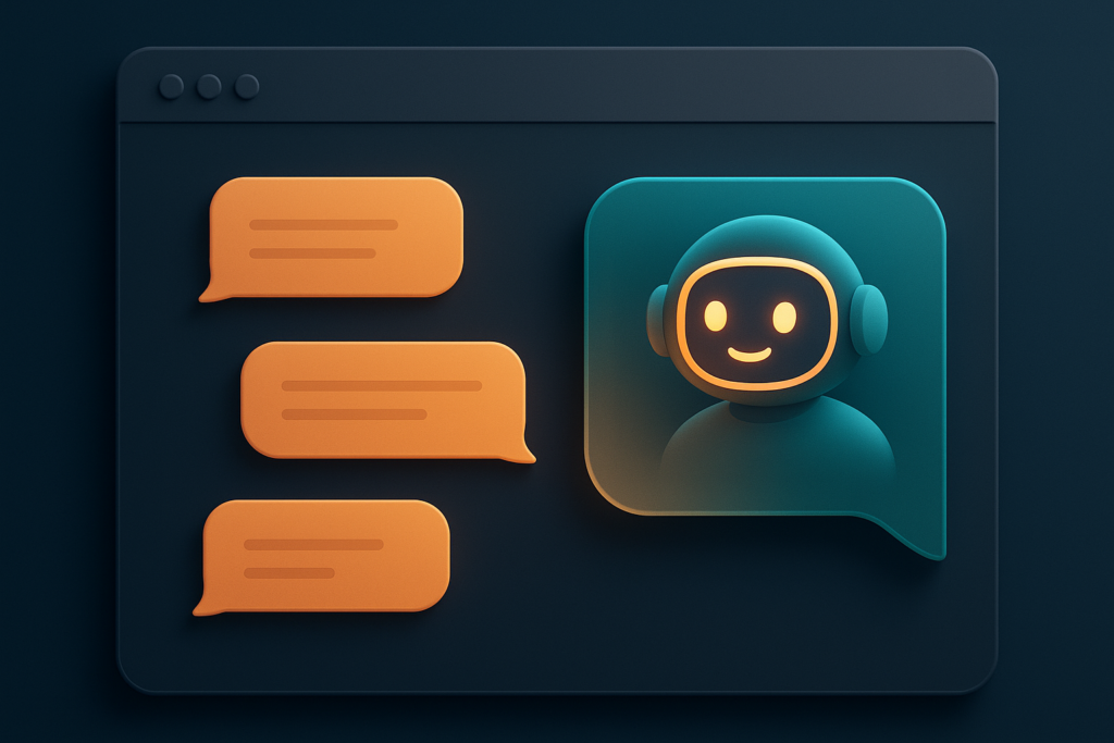 A friendly on-brand AI chatbot conversation