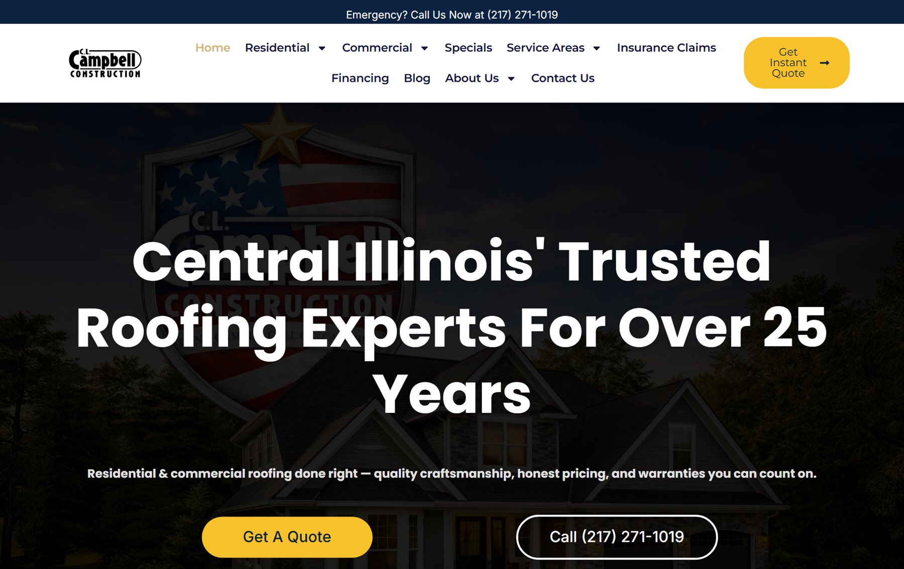 Campbell Construction website case study by Elevated Ideas