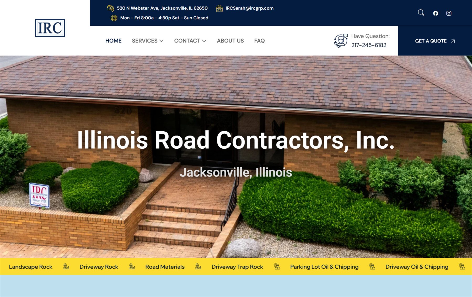 Illinois Road Contractors website case study by Elevated Ideas