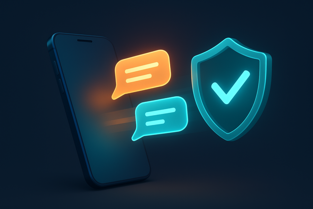 CRM SMS marketing messages passing a spam-protection shield