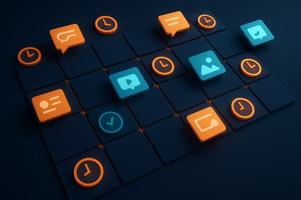 Social media content calendar planning 30 days of posts