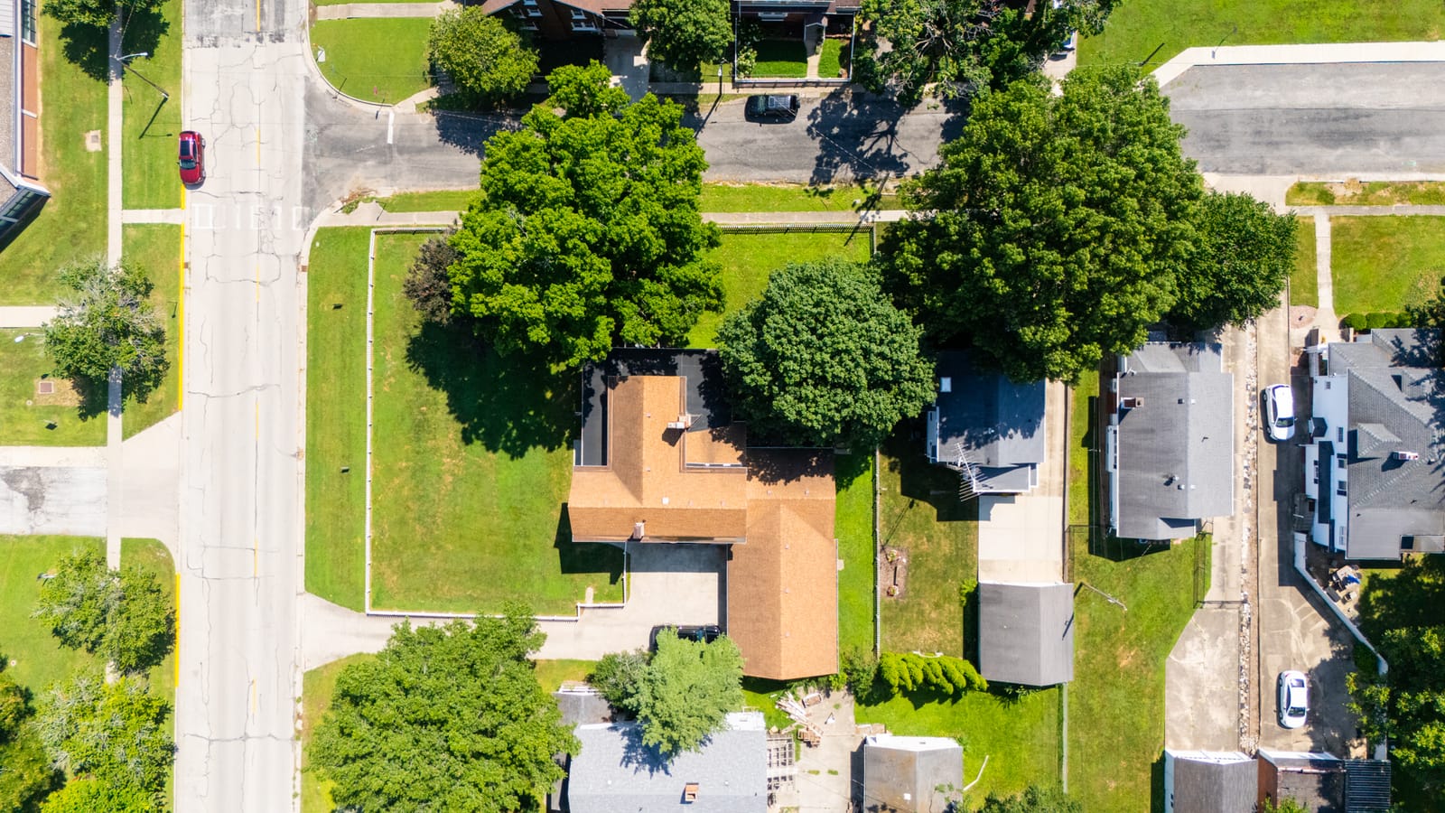 Aerial drone photo 07 of 1405 W College Ave, Jacksonville IL