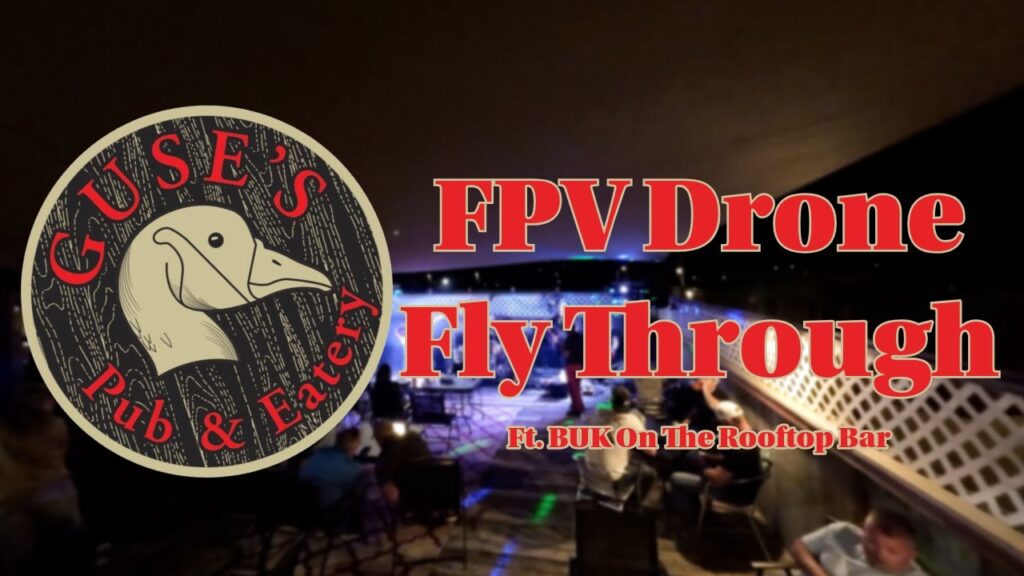 FPV drone fly-through of the rooftop concert at Guse's Pub & Eatery in Jacksonville IL