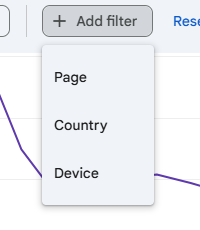 Add filter dropdown in the Generative AI report with Page, Country and Device options
