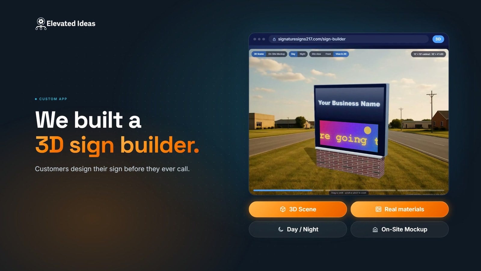 Signature Signs & Lighting website case study by Elevated Ideas